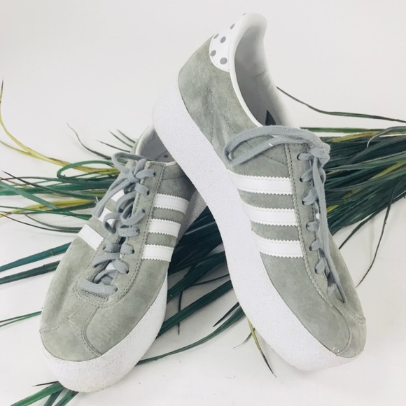 adidas Shoes | Adidas Gray And White Platform Tennis | Poshmark